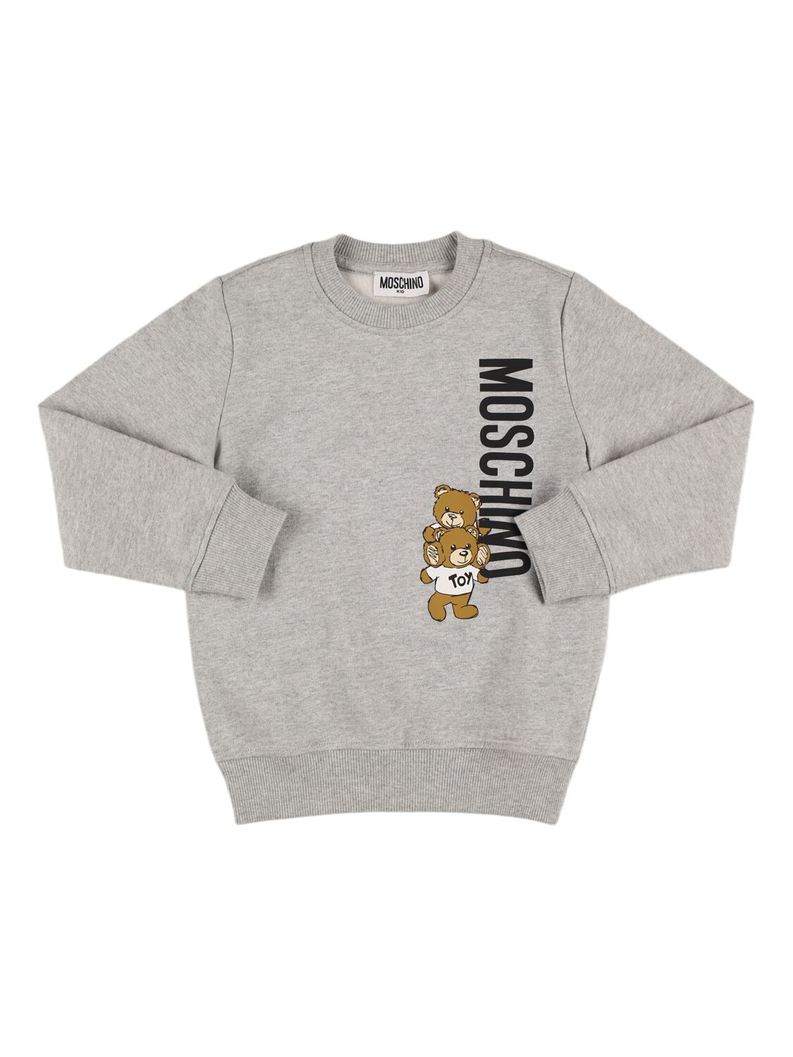 Moschino Cotton Crewneck Sweatshirt In Gray