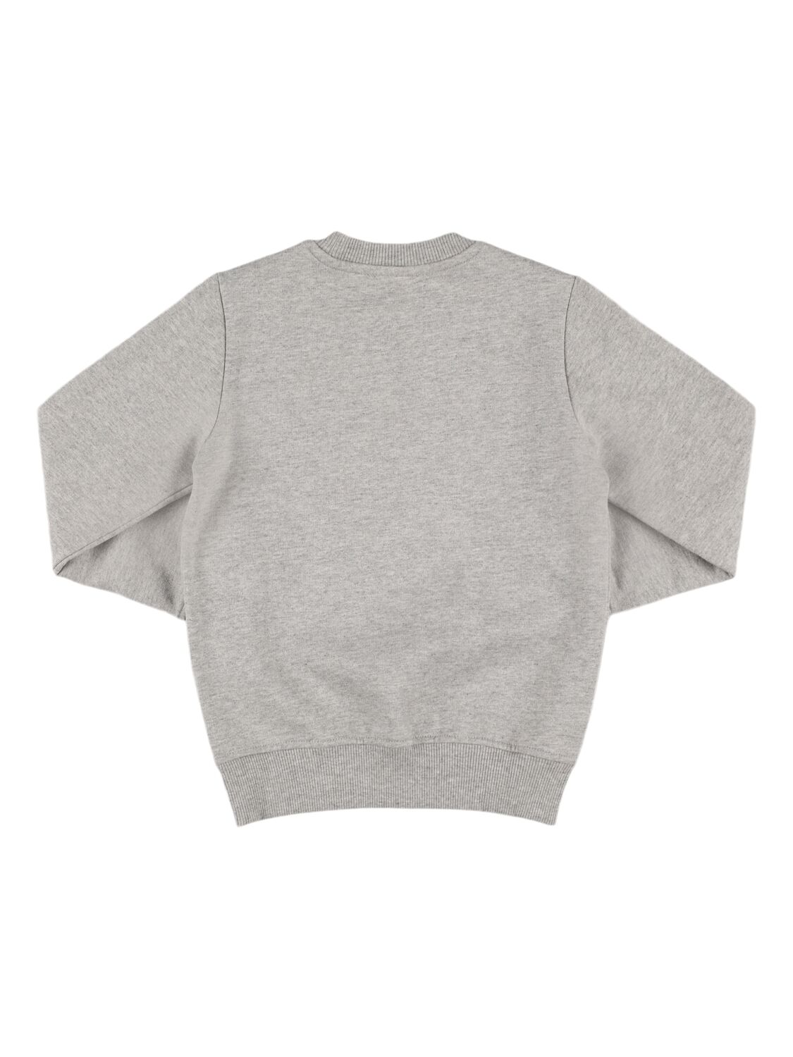 Shop Moschino Cotton Crewneck Sweatshirt In Grey