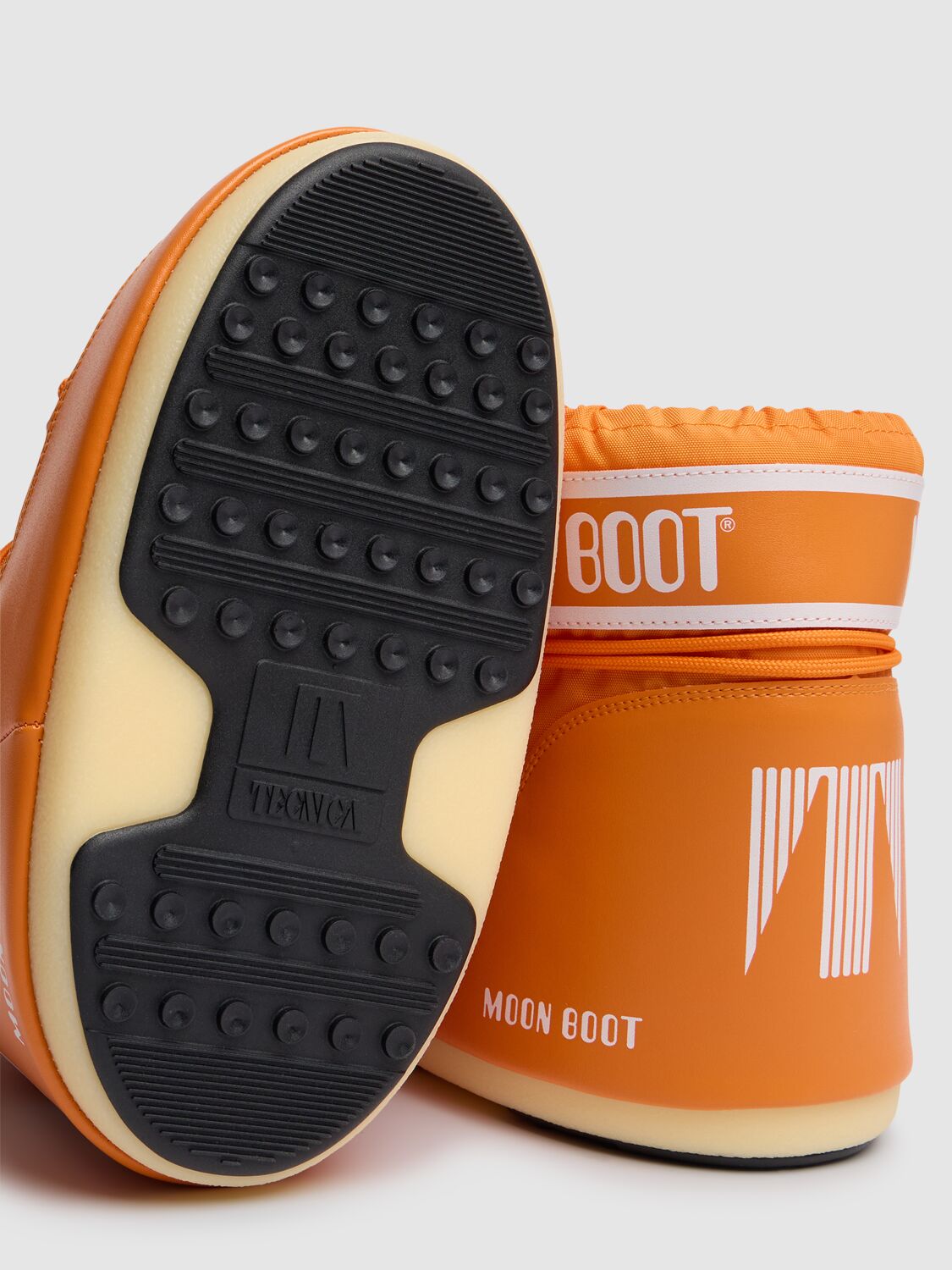 Shop Moon Boot Logo Waterproof Nylon Low S In Sunny Orange