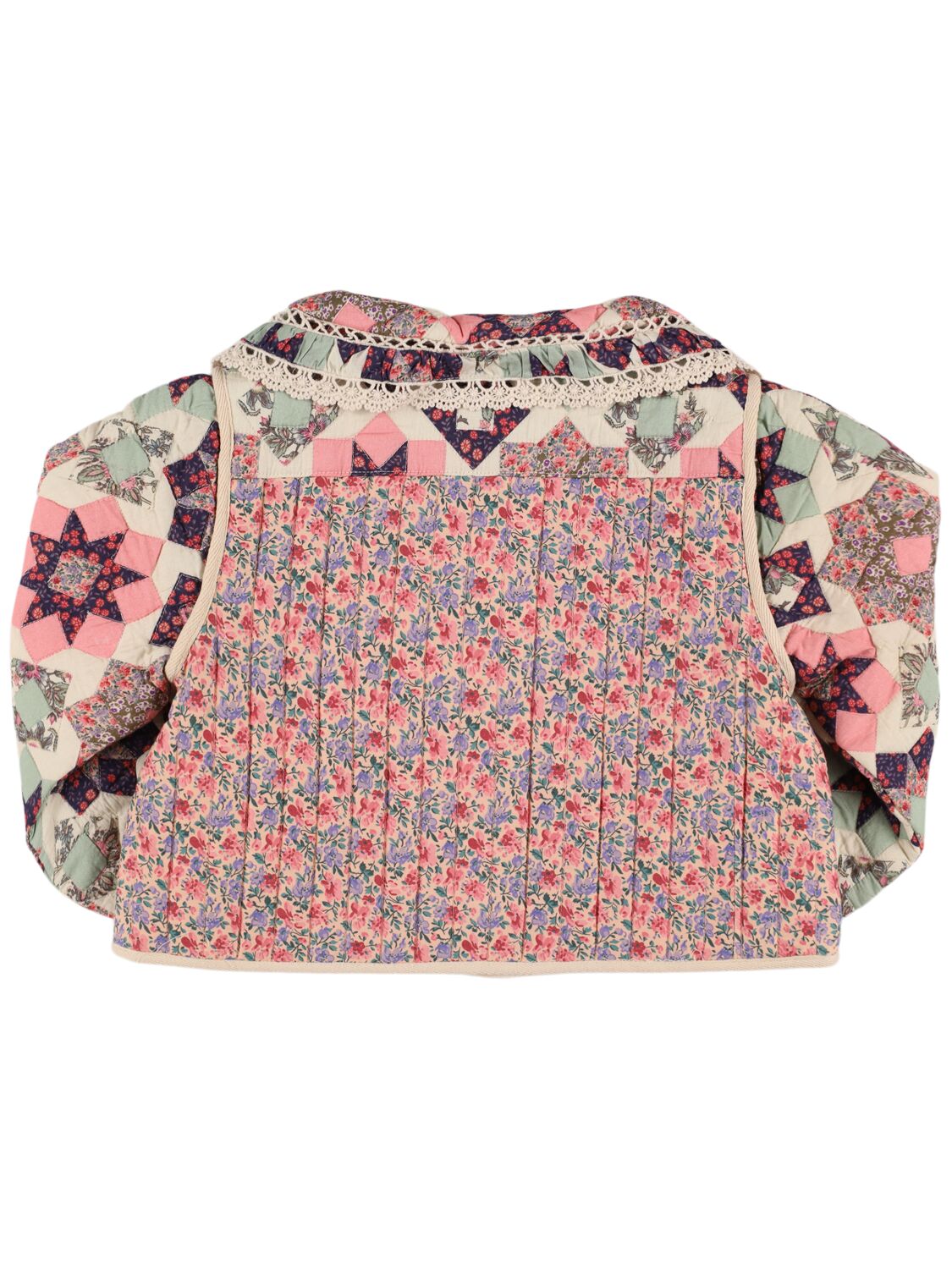 Shop Louise Misha Printed Cotton Quilted Jacket In Multicolor