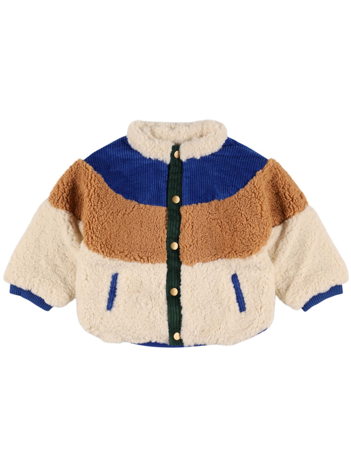 Louise Misha Color Block Teddy Jacket In Multicolor