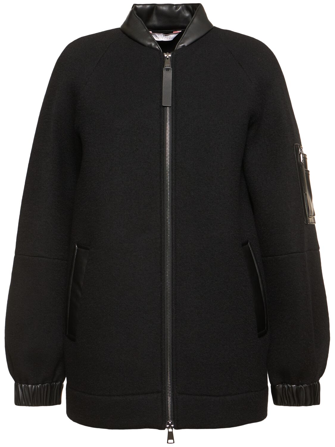 Max Mara Limosa Wool Blend Jacket In Black