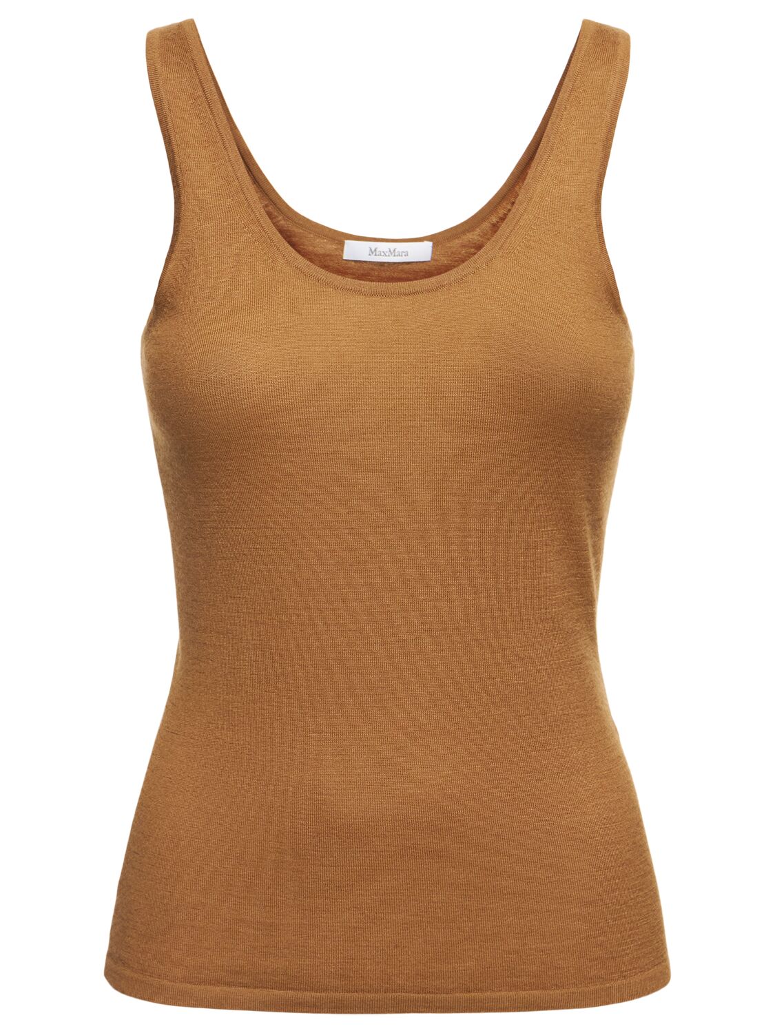 Max Mara Dinda Cashmere Knit Top In Brown