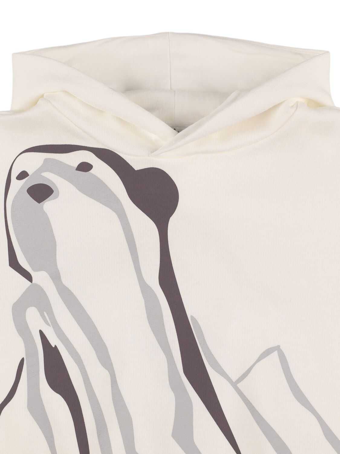 Shop Il Gufo Printed Cotton Sweatshirt Hoodie In White