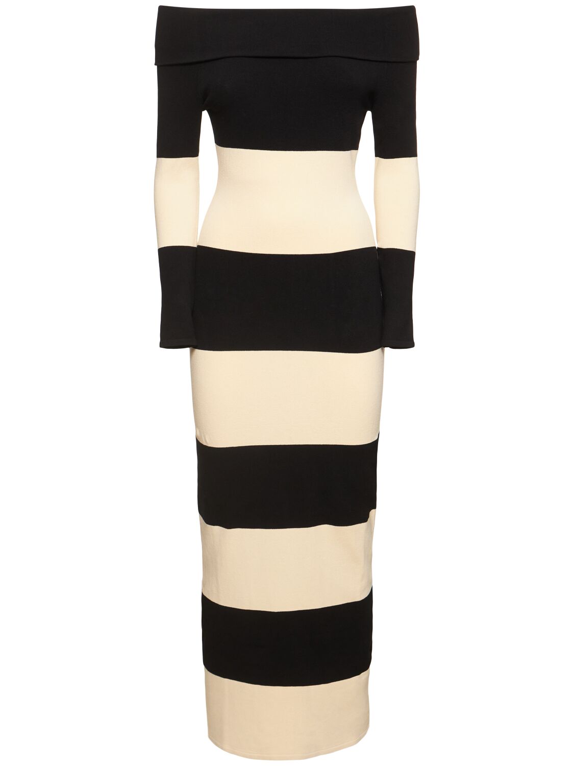 Theo Striped Knit Long Dress