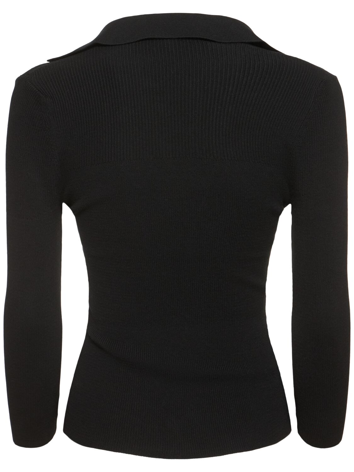 Shop Vivienne Westwood Marina Ribbed Knit Polo Top In Black