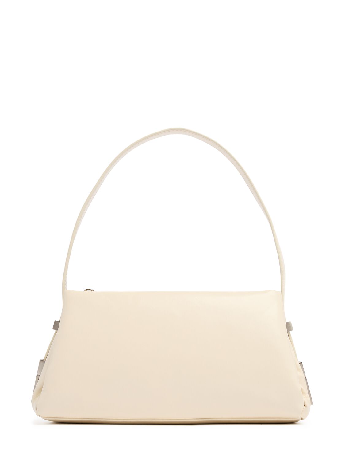 Shop Osoi Mini Pillow Bow Leather Shoulder Bag In Cream