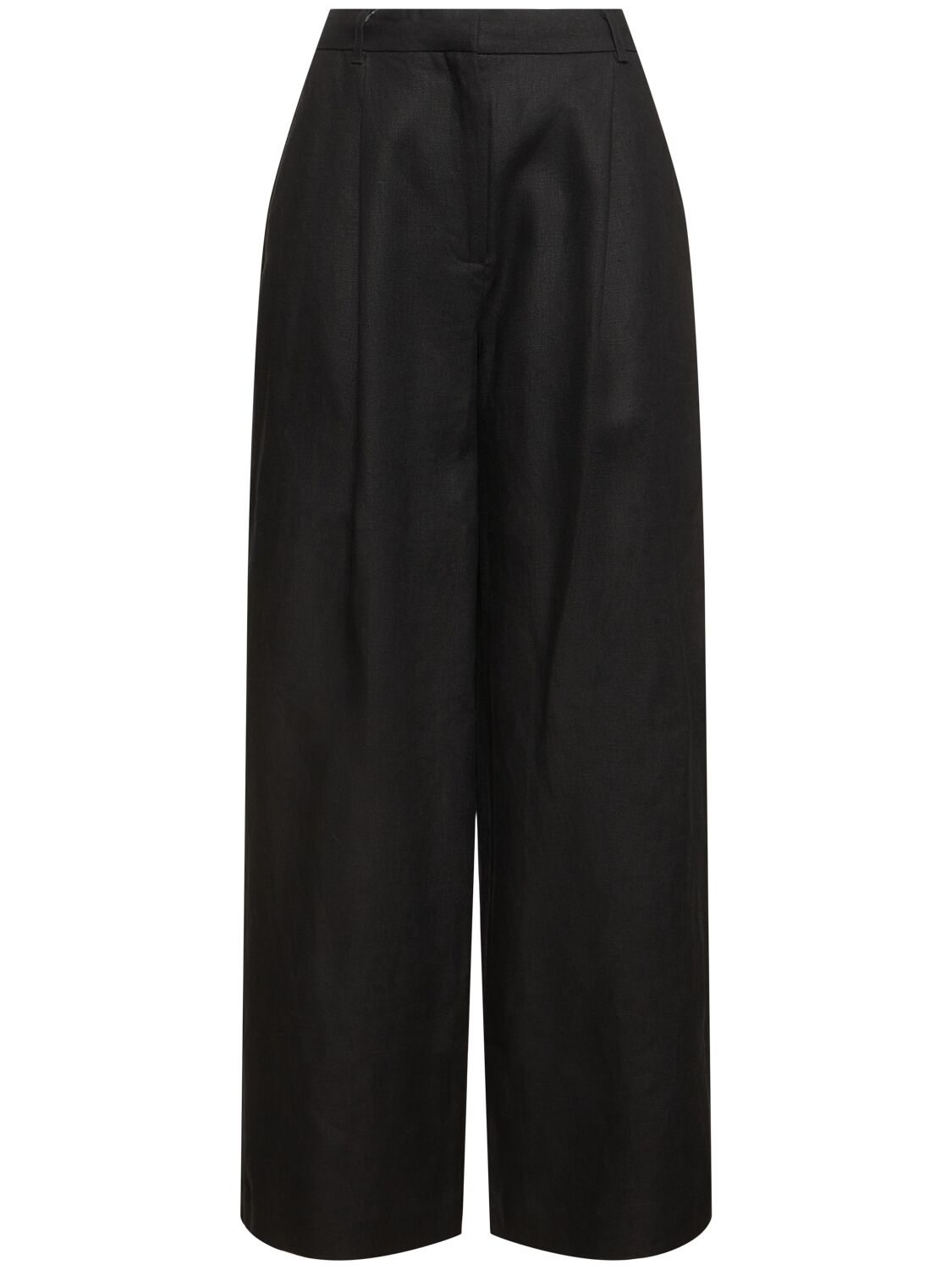 Leon High Waist Linen Straight Pants