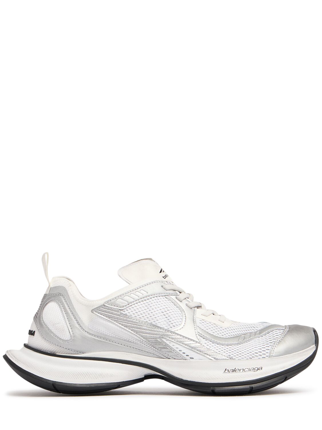 Shop Balenciaga 45mm Circuit Tech Sneakers In White/silver