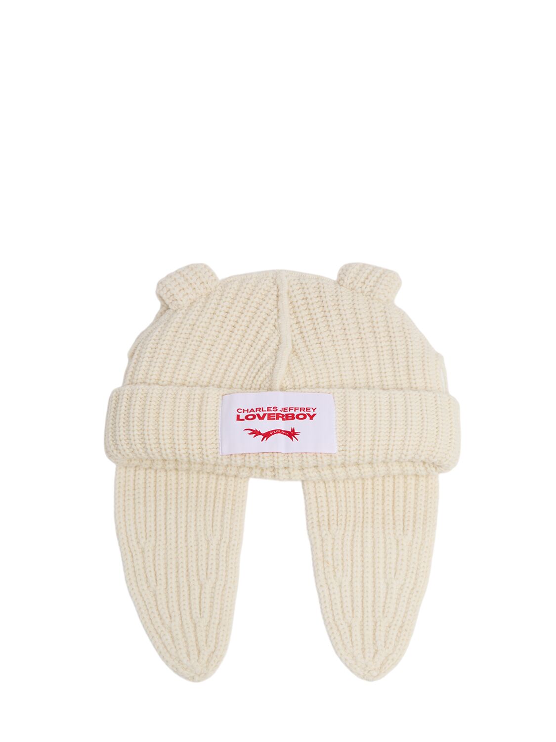 Charles Jeffrey Loverboy Chunky Rabbit Wool Blend Beanie In Brown