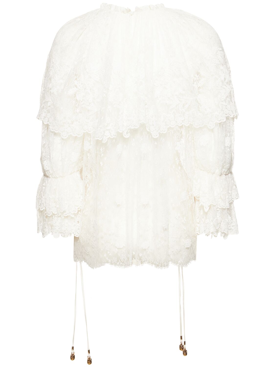 Shop Chloé Floral Lace Embroidered Shirt In White