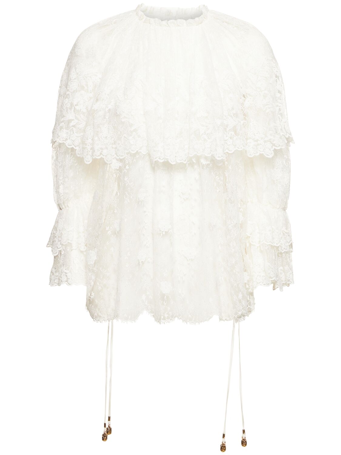 Chloé Floral Lace Embroidered Shirt In White