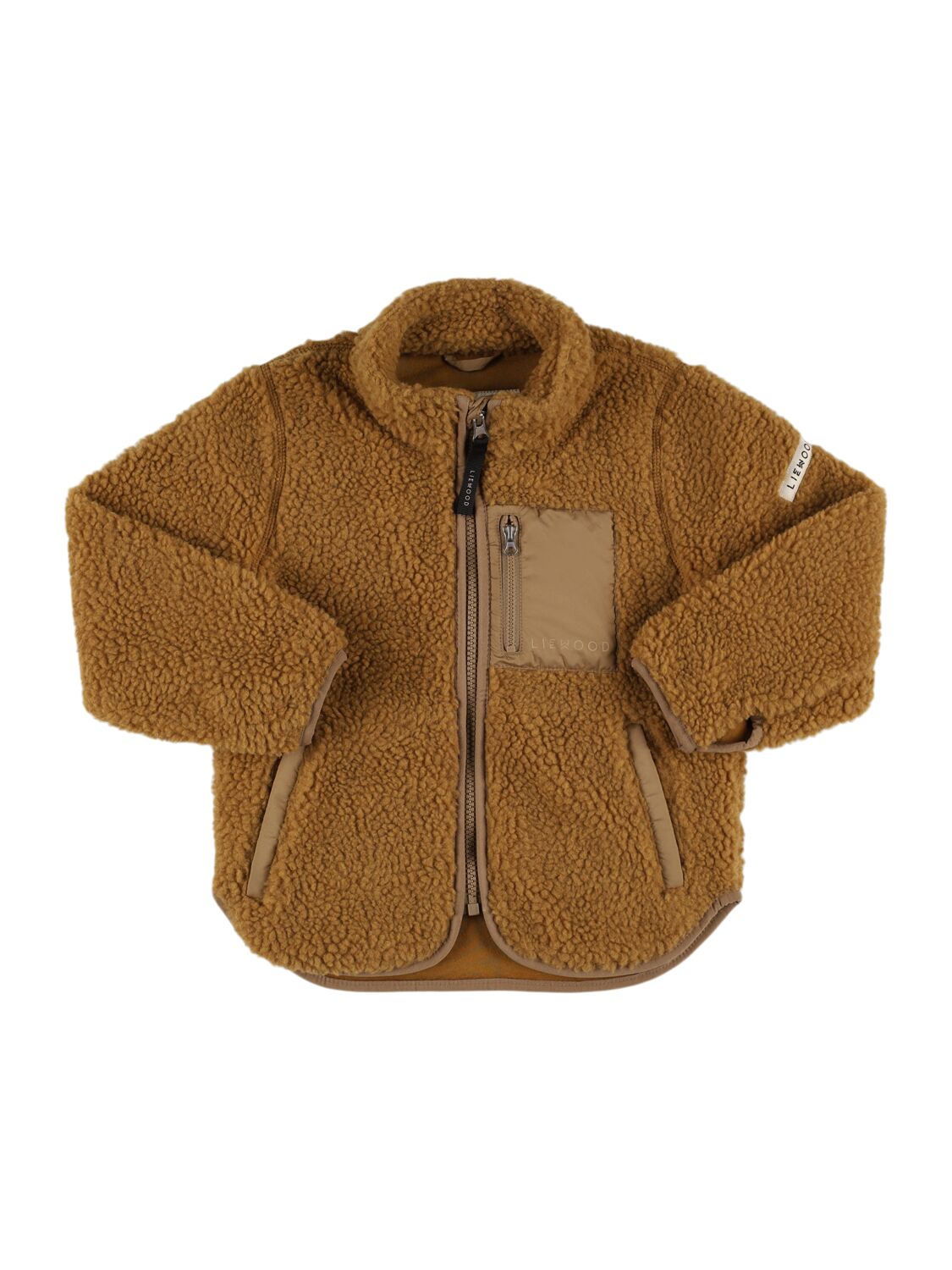 Liewood Recycled Poly Teddy Jacket In Brown