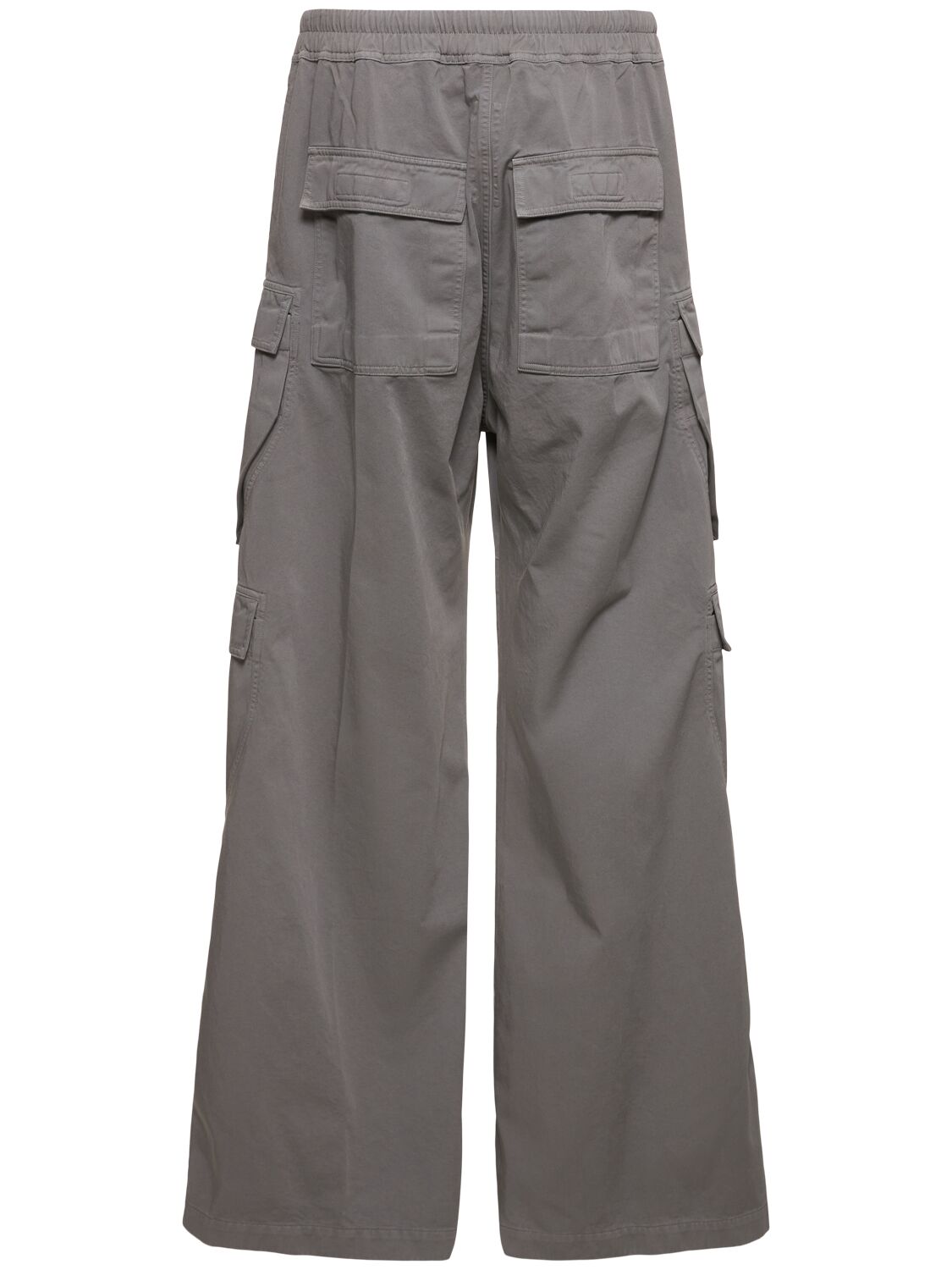 Shop Rick Owens Drkshdw Jumbo Belas Double Cotton Cargo Pants In Stone