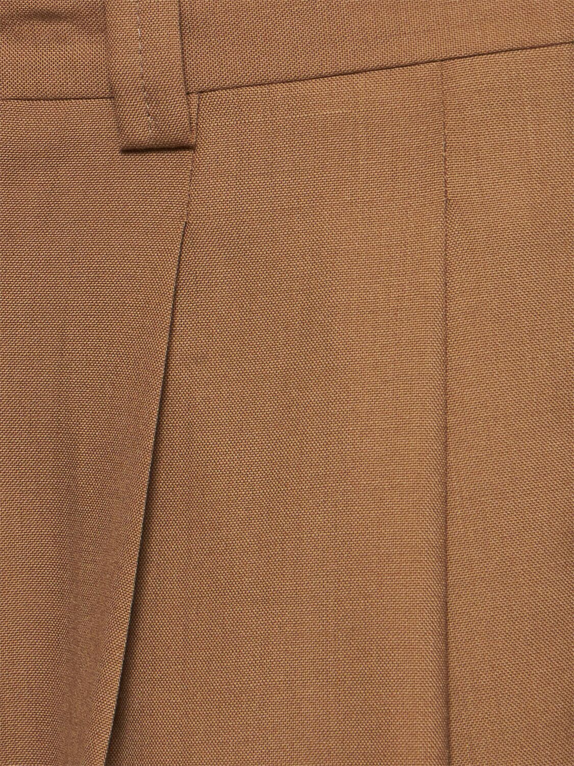 Shop Laneus Flannel Pants In Camel