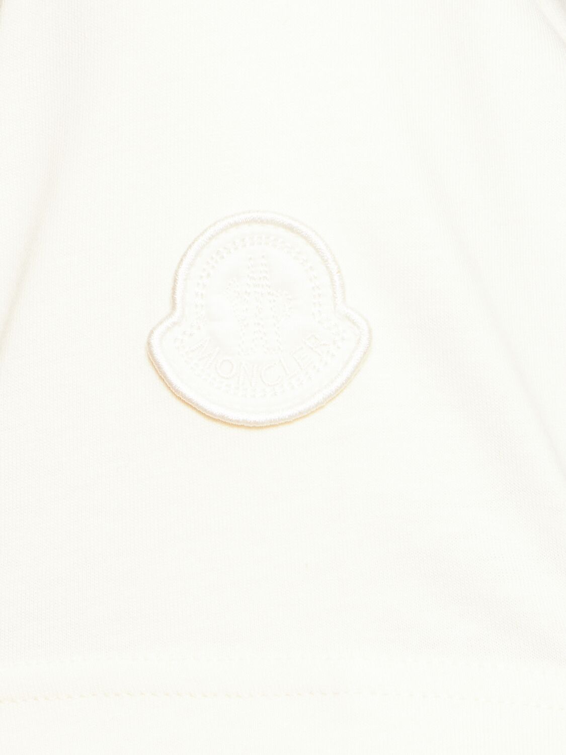 Shop Moncler Crystal Logo Cotton T-shirt In White