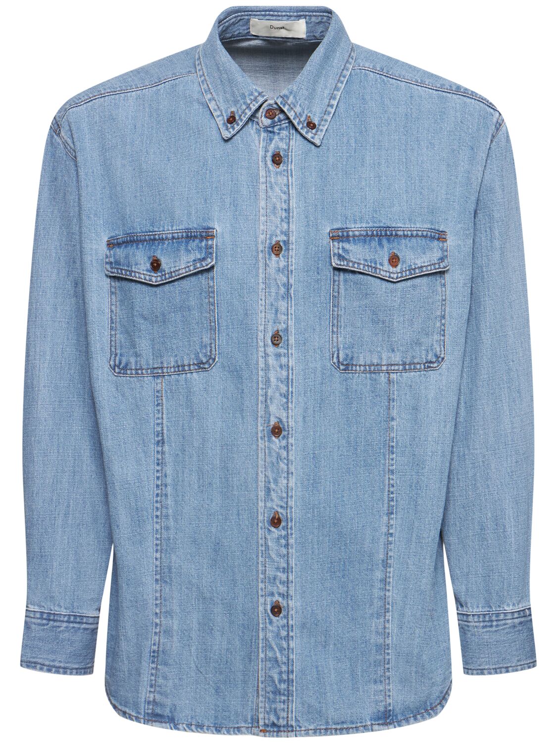 Dunst Unisex Classic Denim Shirt In Classic Blue