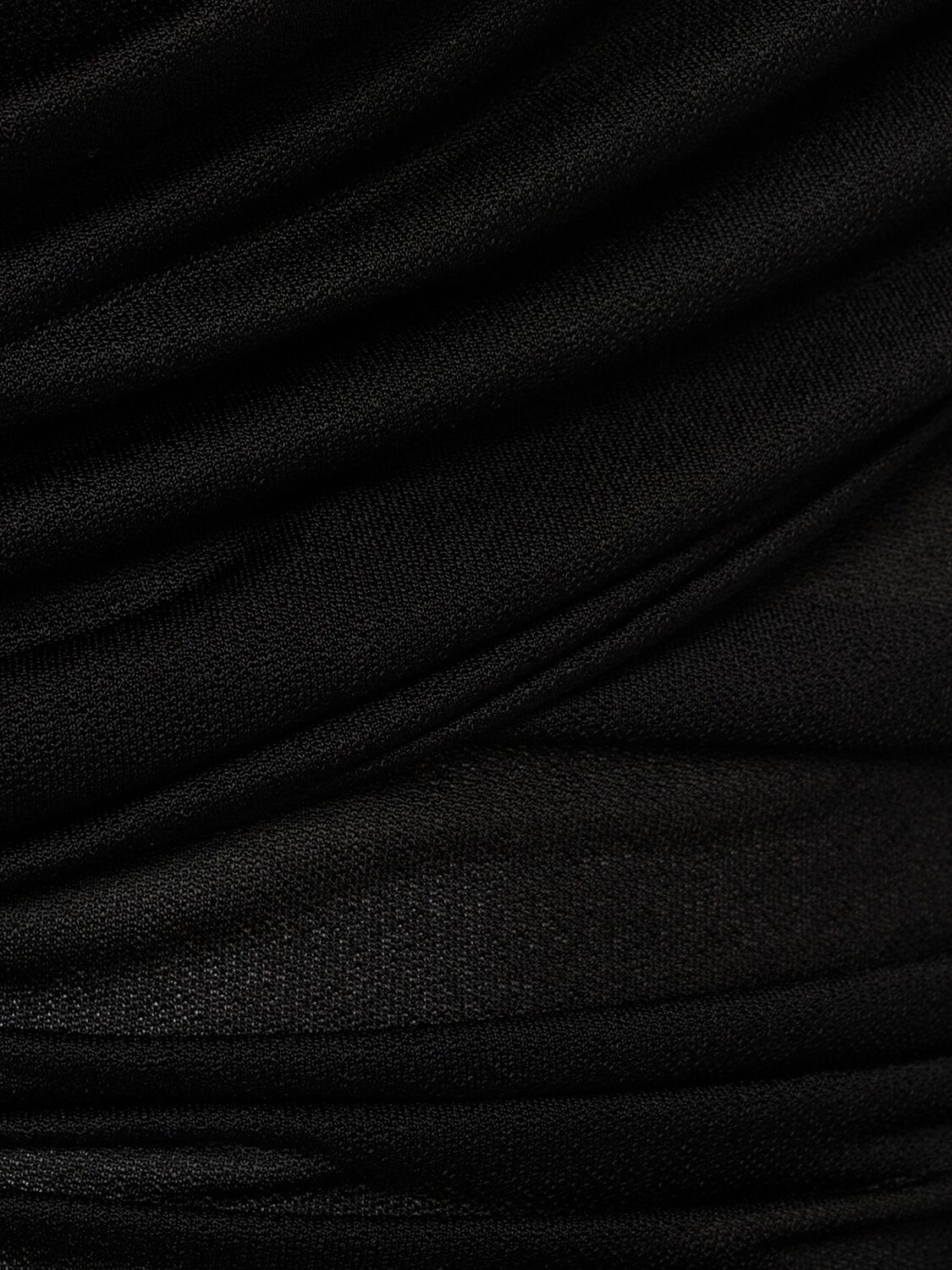 Blumarine Black Jersey Sablé Blouse In Black
