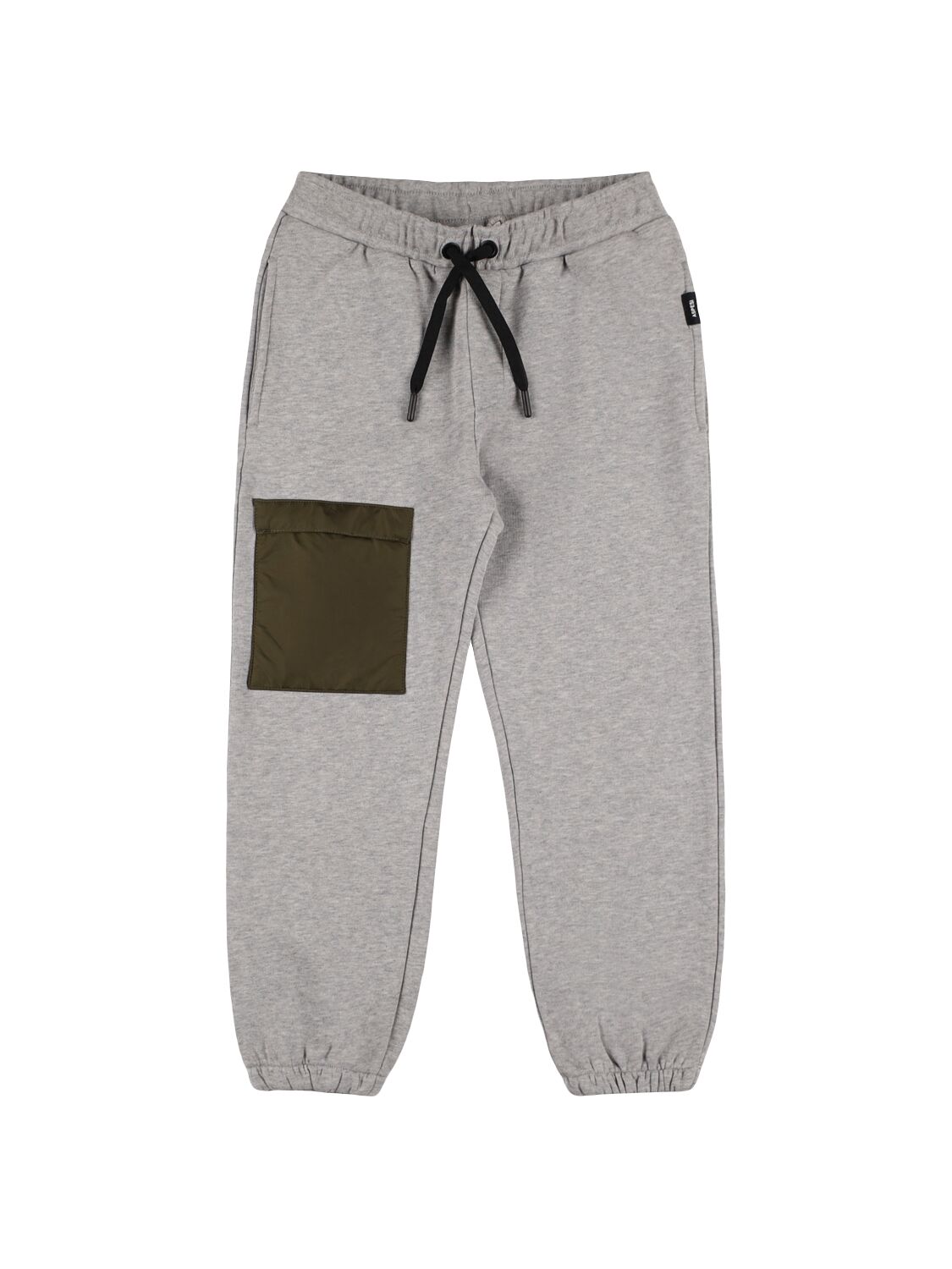 Aspesi Cotton Sweatpants W/ Nylon Insert In Grey/green