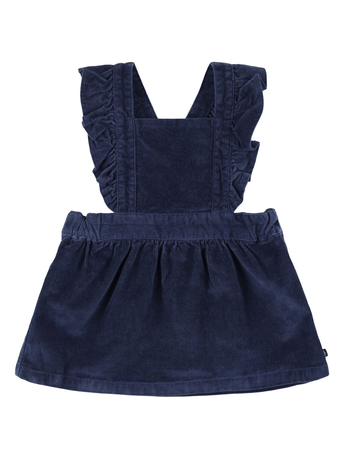 Petit Bateau Cotton Blend Chambray Dress In Dark Blue