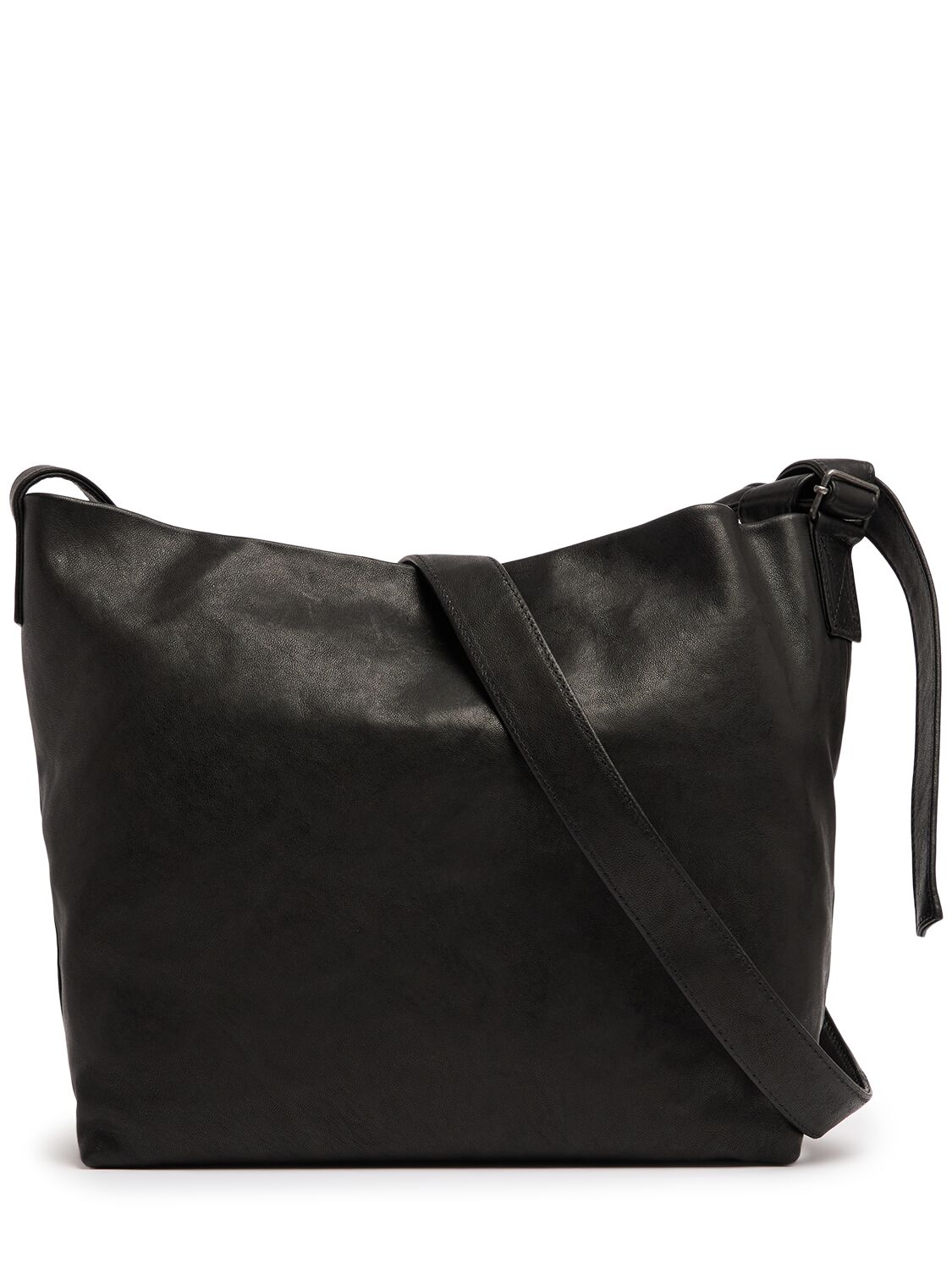 Ann Demeulemeester Runa Medium Vintage Leather Shoulder Bag In Black