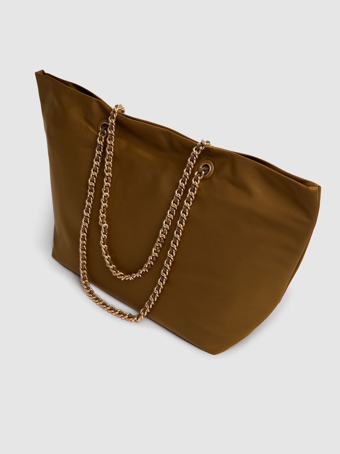 Shop Tory Burch Ella Chain Nylon Tote Bag In Camel