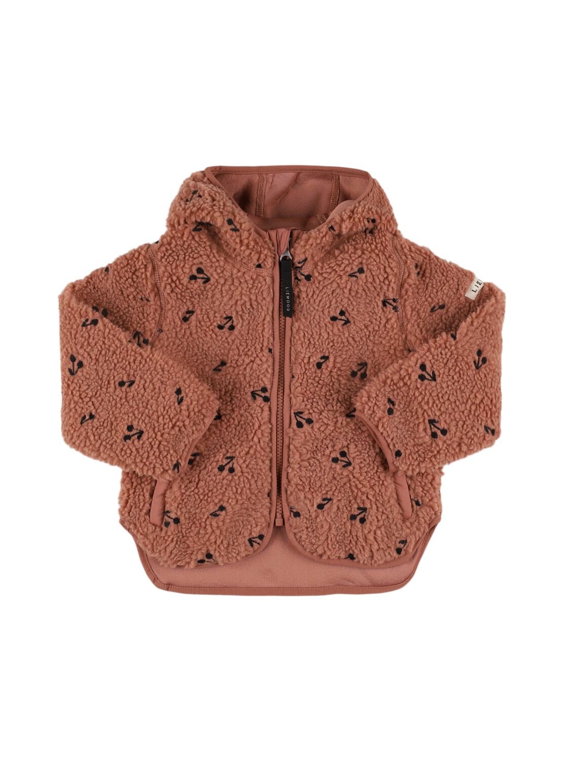 Liewood Printed Recycled Poly Teddy Jacket In Brown