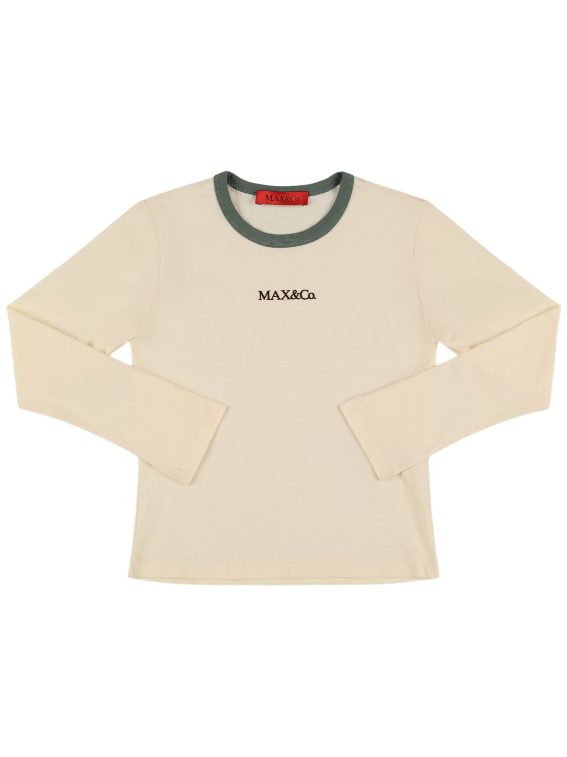 Image of Cotton Jersey Long Sleeved T-shirt