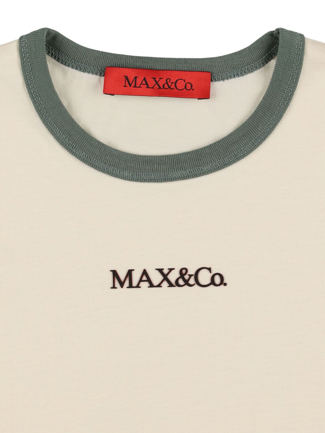 MAX & CO COTTON JERSEY LONG SLEEVED T-SHIRT 