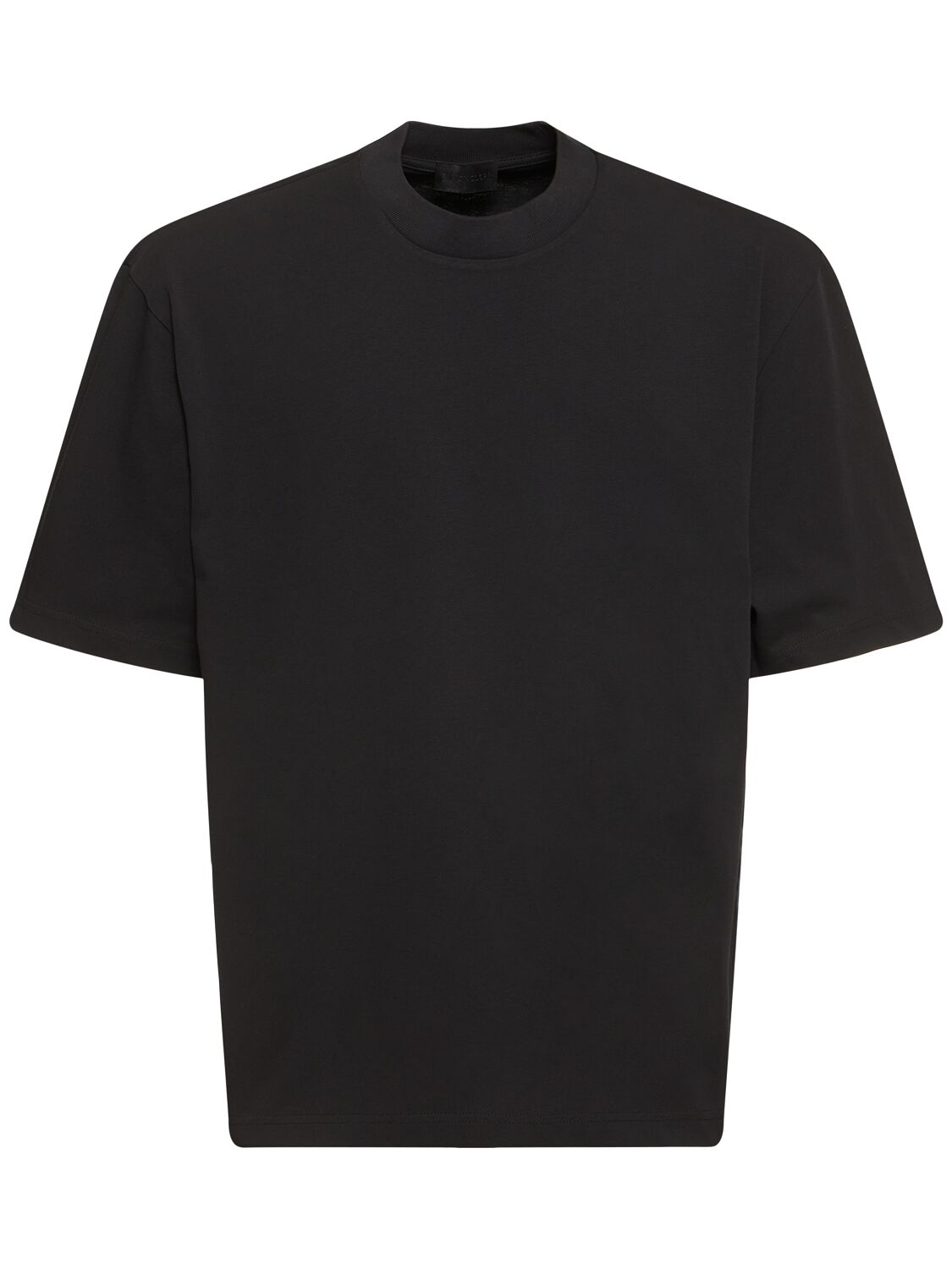 Moncler Logo Cotton T-shirt In Black