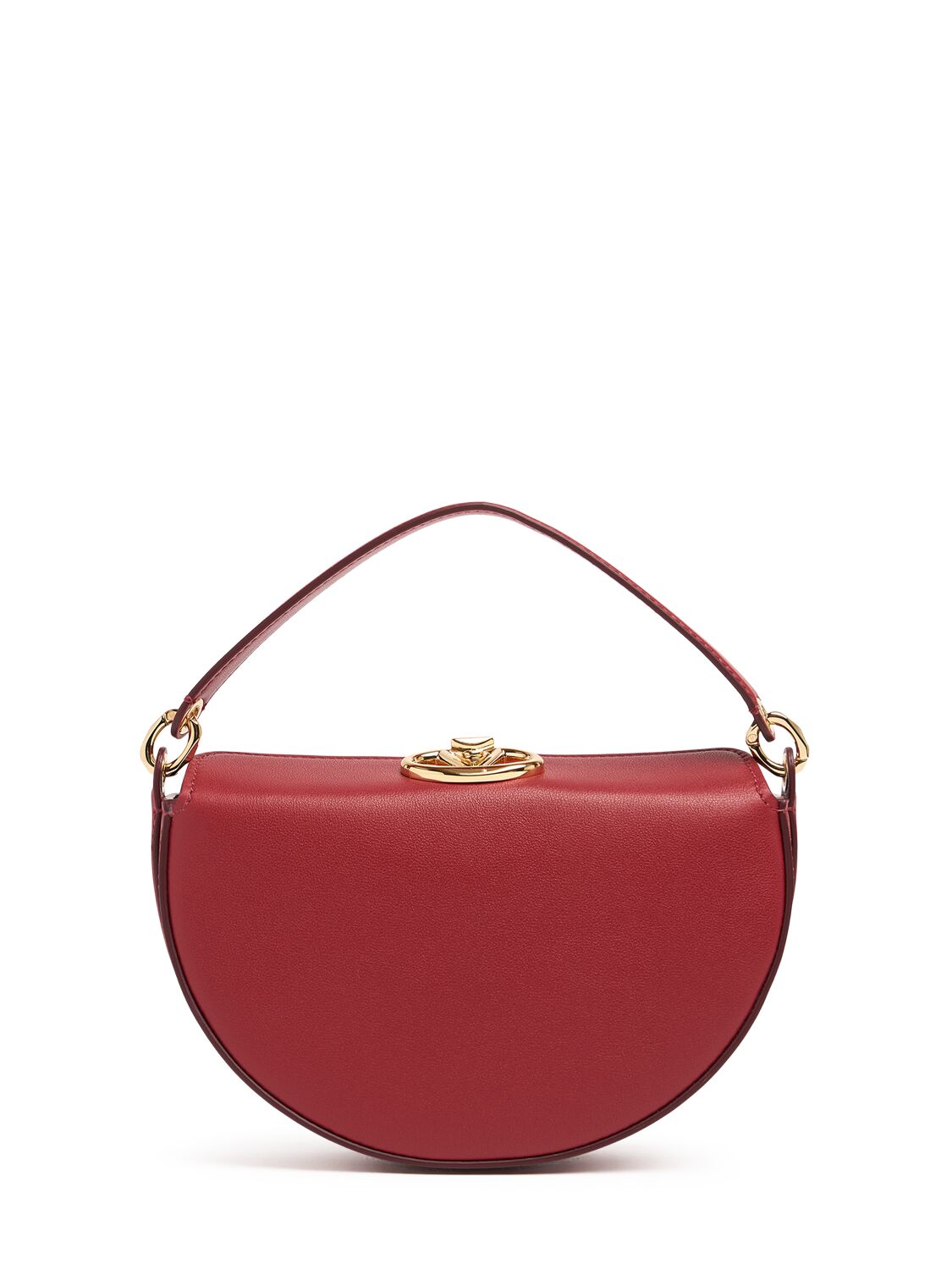 Valentino Garavani Mini Vlogo Bold Leather Top Handle Bag In Red