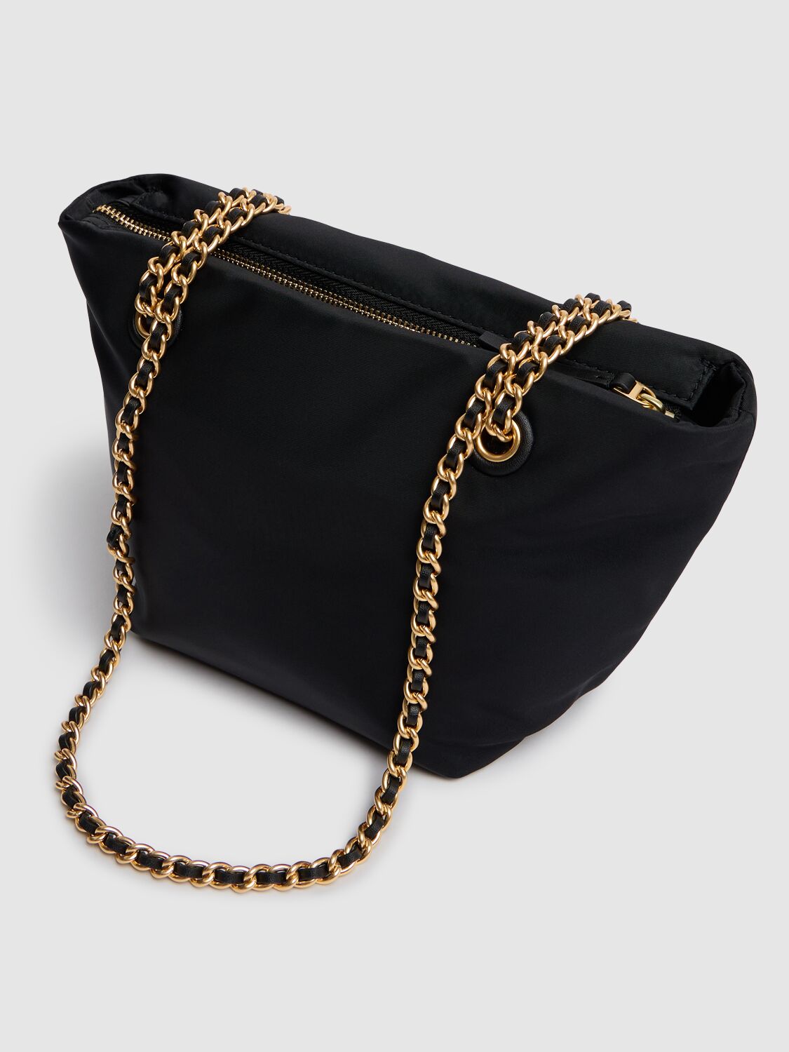 Shop Tory Burch Small Ella Chain Nylon Crossbody Bag In Black