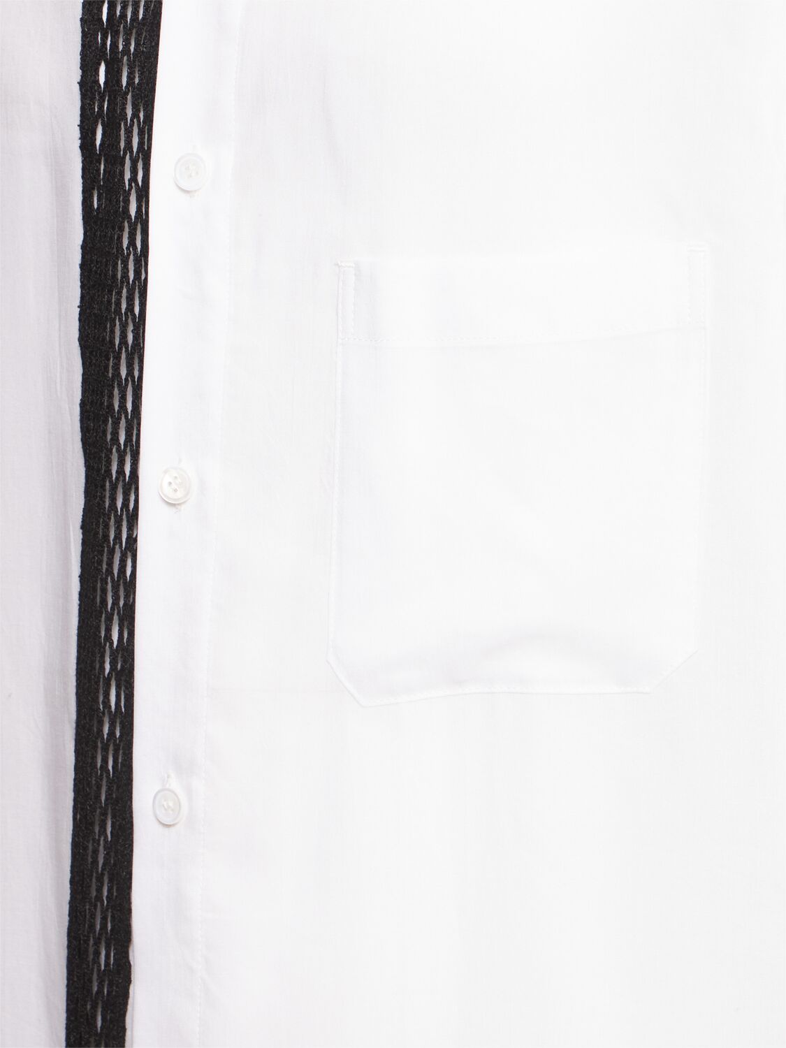 Shop Yohji Yamamoto Mesh Long Shirt In Off White