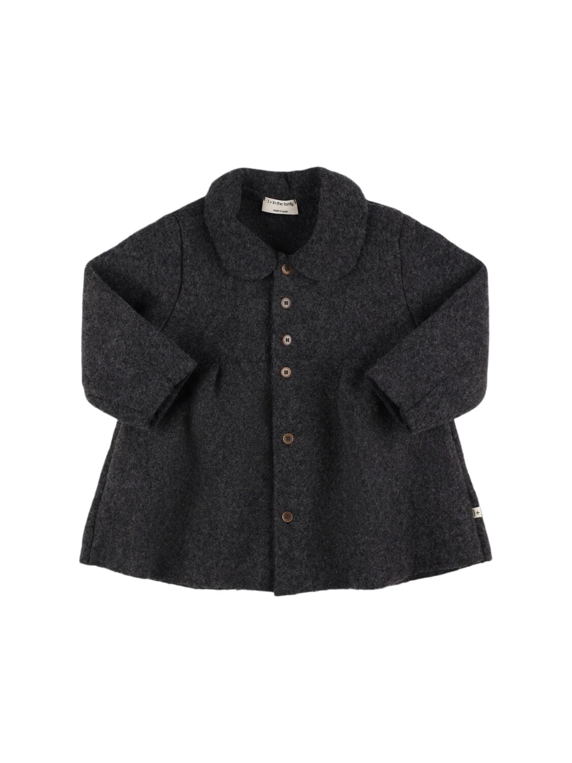 1+ In The Family Babies' Wool Blend Coat In Dark Grey