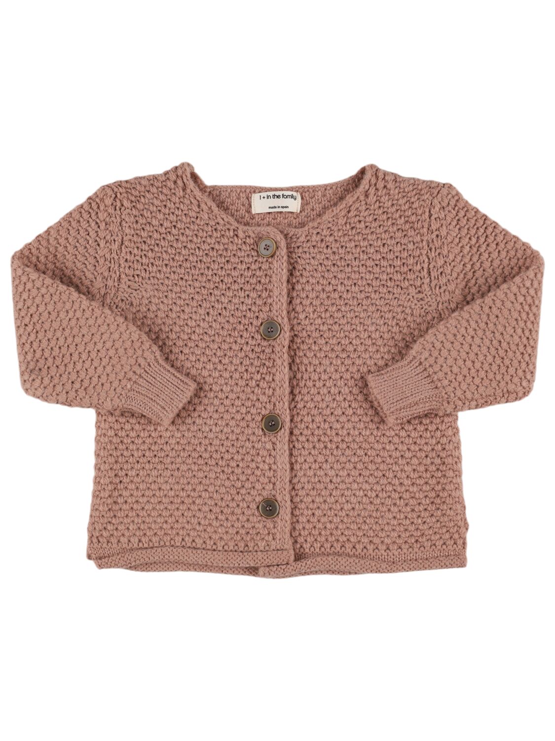 1+ In The Family Wool Blend Knit Cardigan In Pink