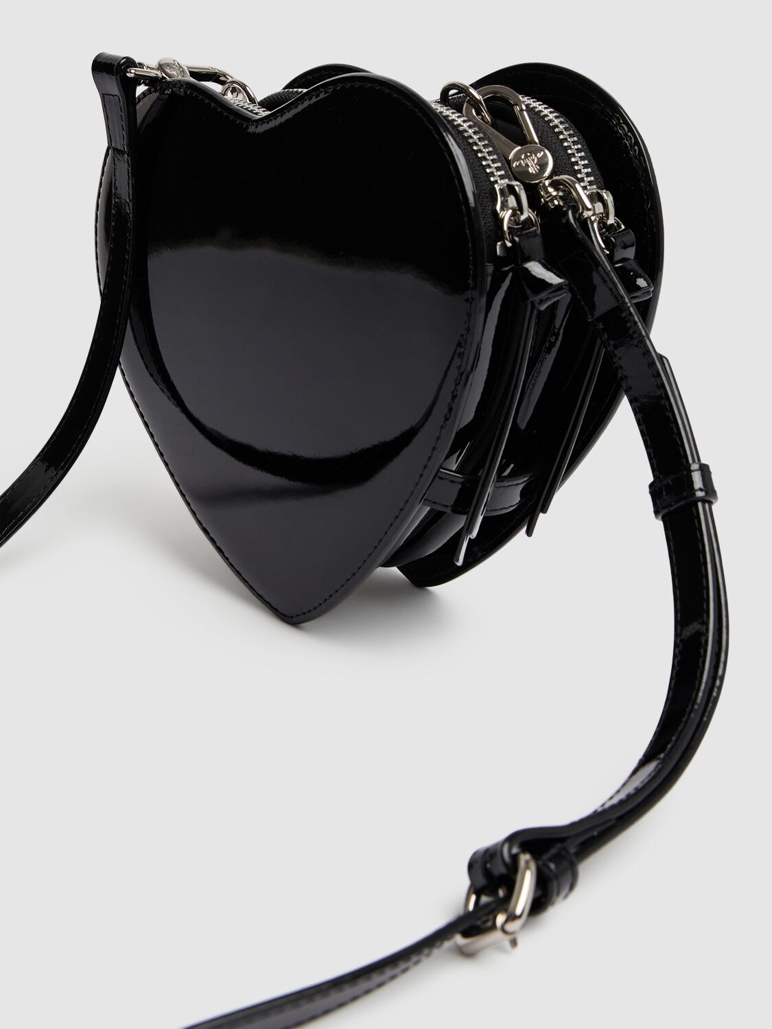 Shop Vivienne Westwood Louise Heart Patent Leather Bag In Black