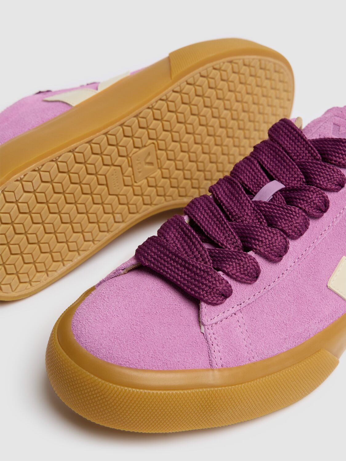 Shop Veja Campo Bold Sneakers In Mulberry/pierre