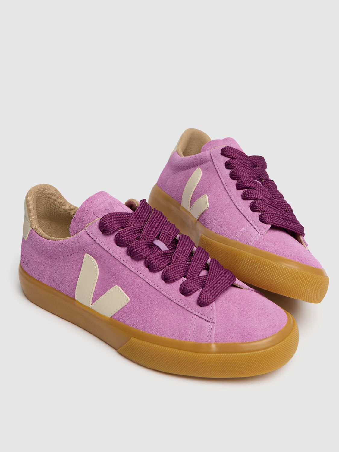 Shop Veja Campo Bold Sneakers In Mulberry/pierre