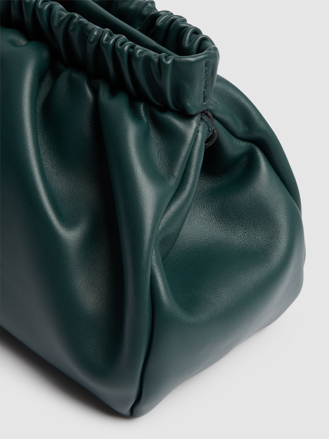 Shop Demellier Miami Smooth Leather Clutch In Forest Green