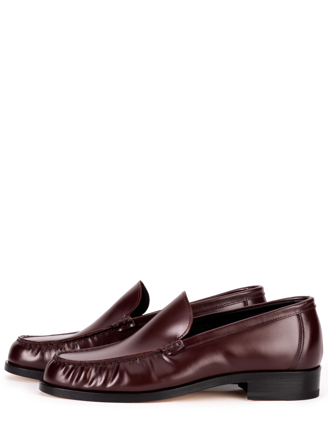 Legres 20mm Leather Loafers In Bordeaux