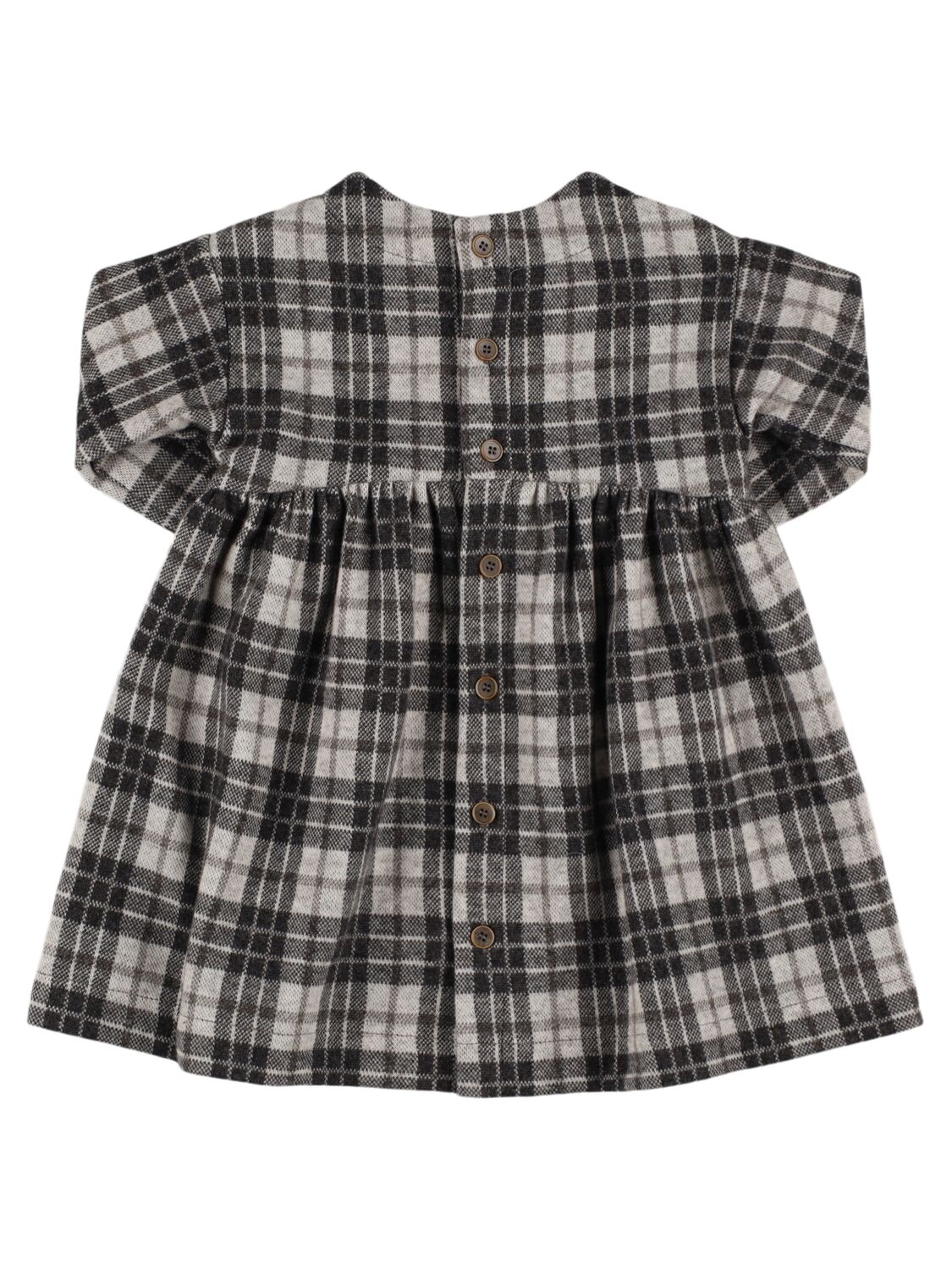 Shop 1+ In The Family Check Print Cotton Blend Dress In Dark Grey