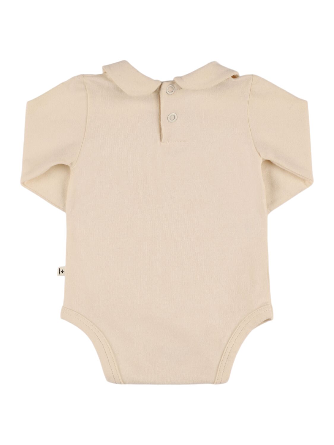 1+ In The Family Organic Cotton Jersey Bodysuit In White