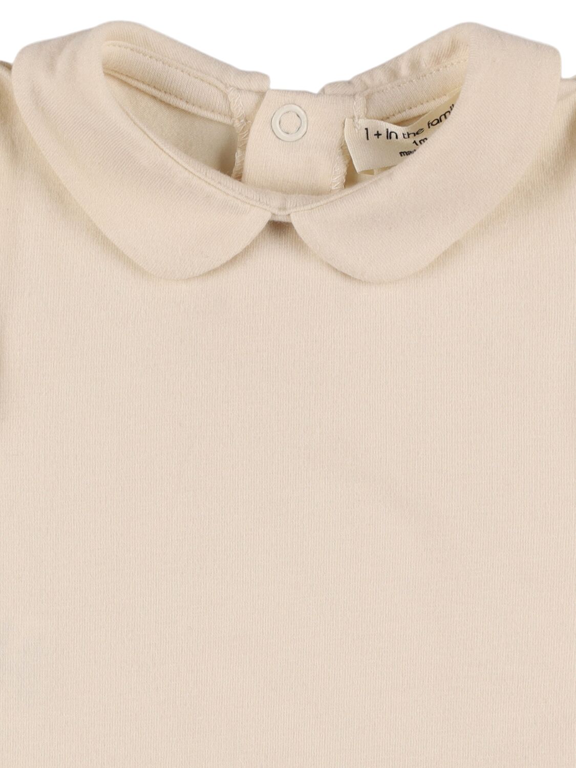 1+ In The Family Organic Cotton Jersey Bodysuit In White