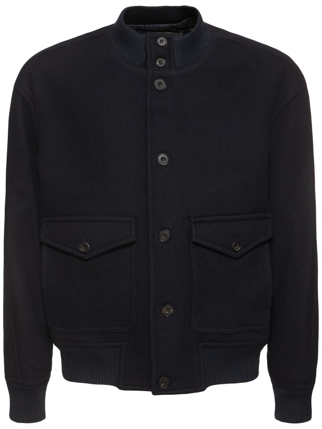 After Pray Wool Blend Jacket In Navy