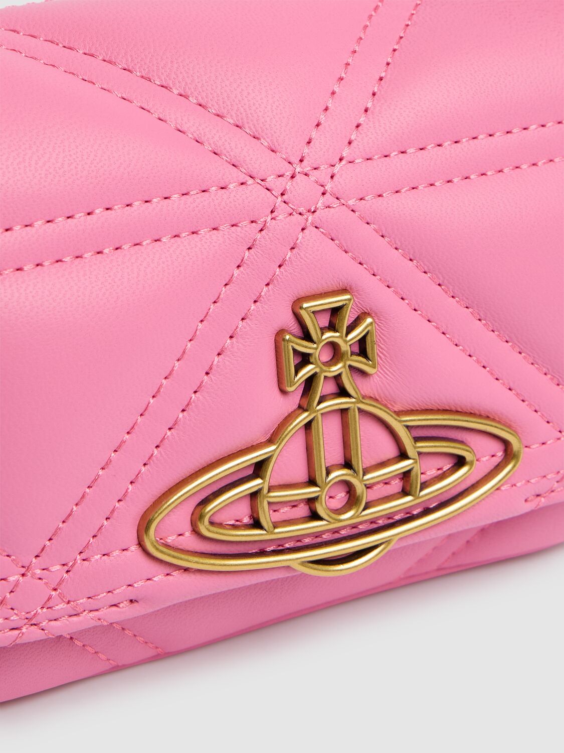 Shop Vivienne Westwood Small Hazel Quilted Napa Leather Bag In Pink