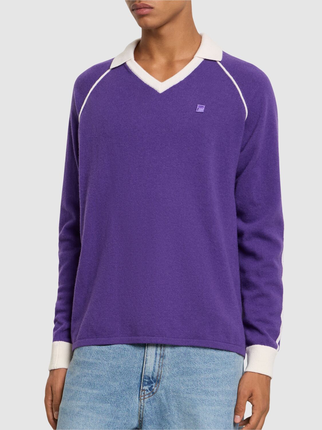 Shop Fila F+ Line Squadra Knit Top In Purple