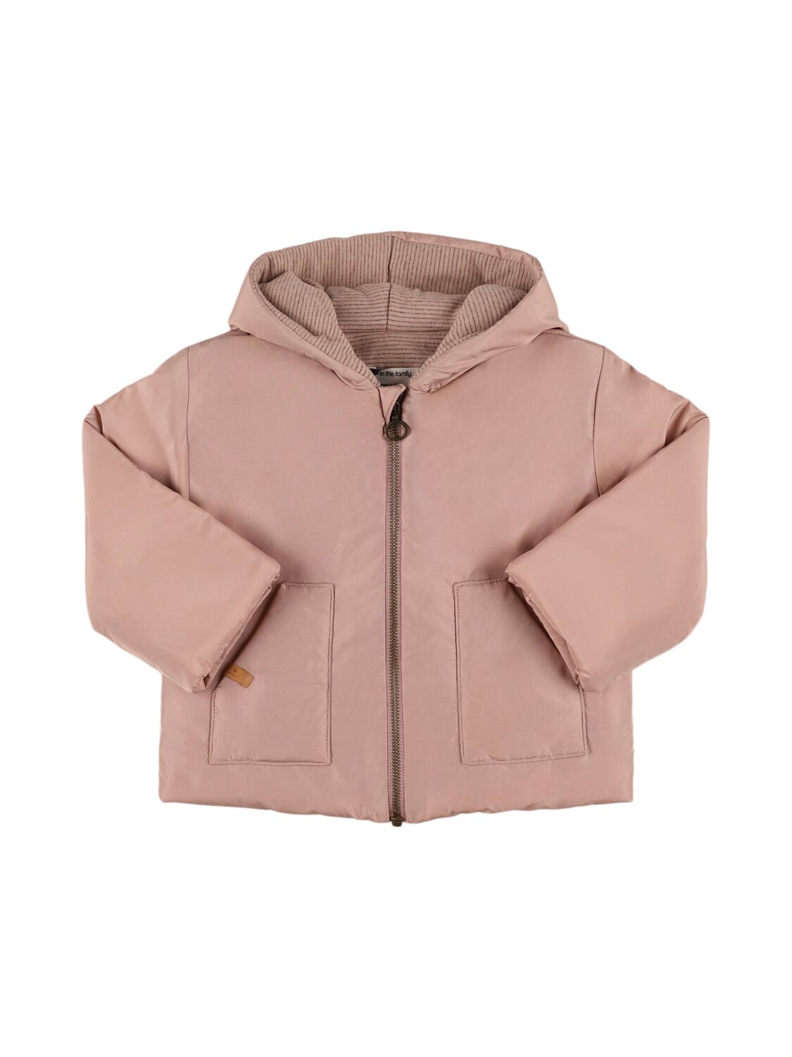 1+ In The Family Padded Poly Hooded Jacket In Pink