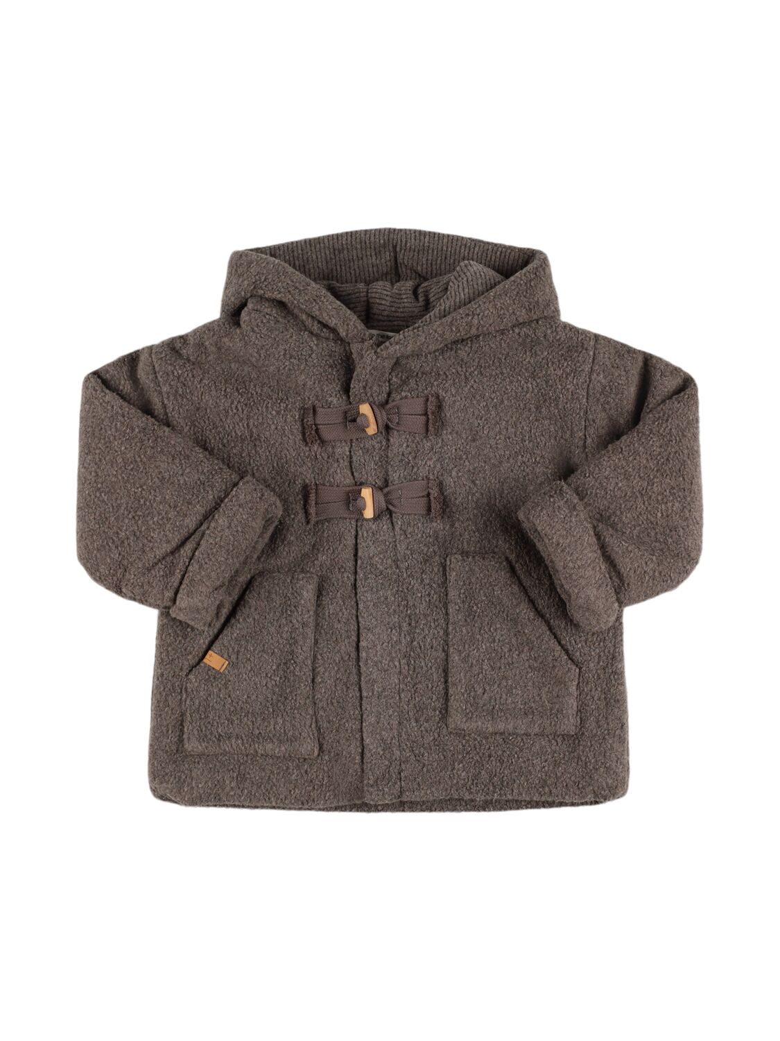 1+ In The Family Cotton Blend Hooded Jacket In Grey