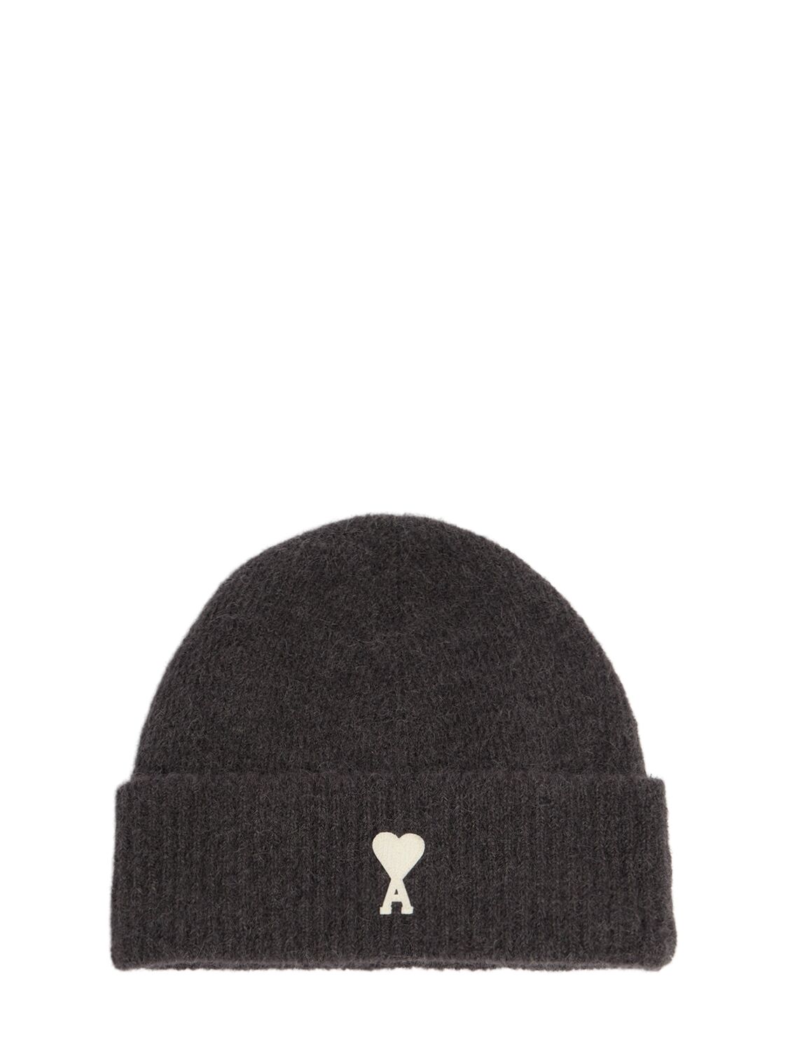 Ami Alexandre Mattiussi Adc Alpaca Blend Beanie In Dark Grey