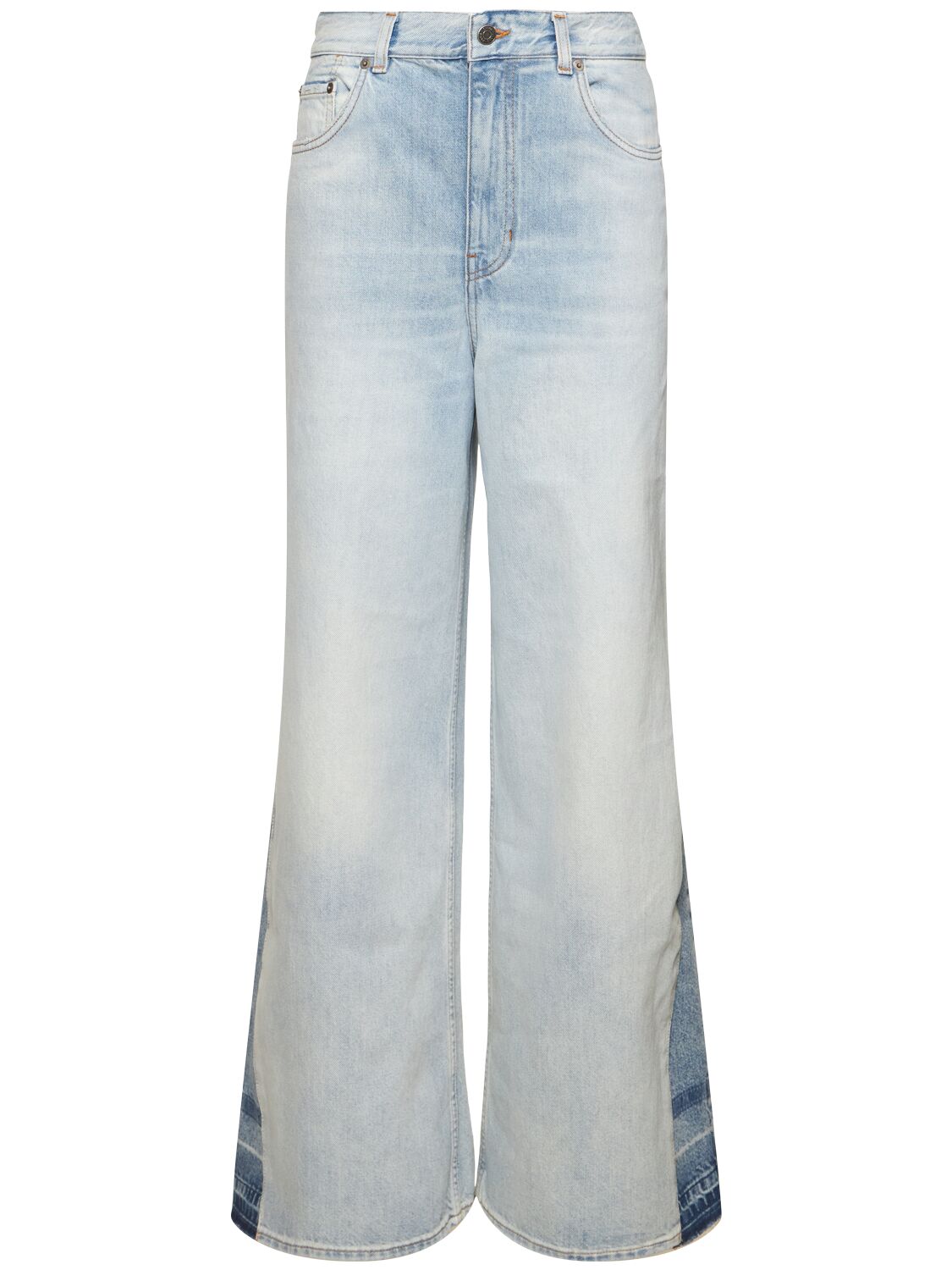 CHLOÉ High Rise Cotton Denim Flared Jeans